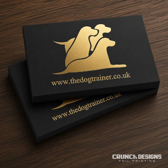 Bussiness cards printed in gold foil