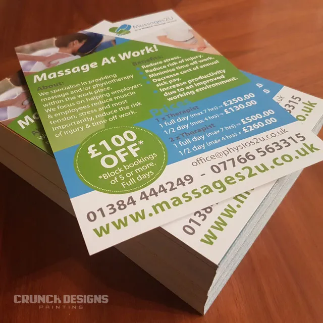 Professional printed A5 leaflets