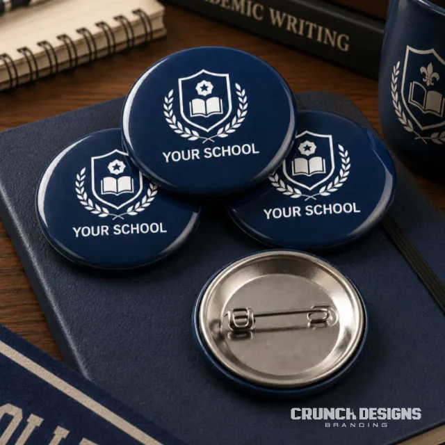 Branded promotional pin badges