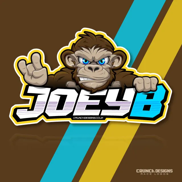 Bespoke race logo with angry monkey caricature