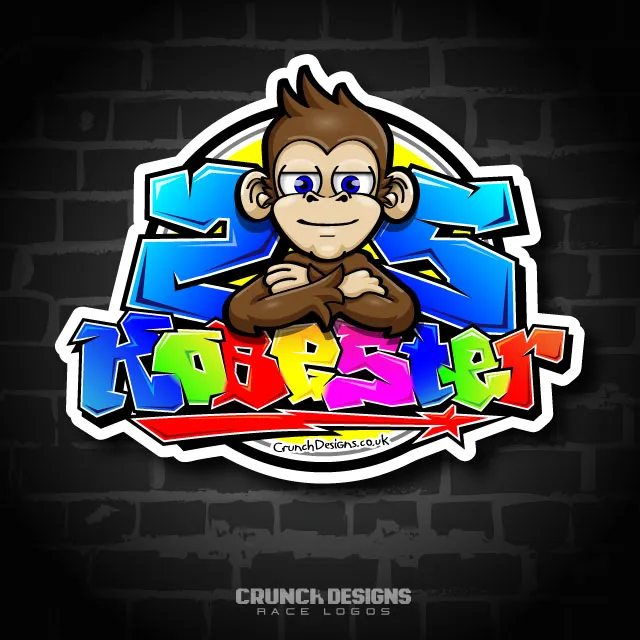 Bespoke race logo with cool monkey