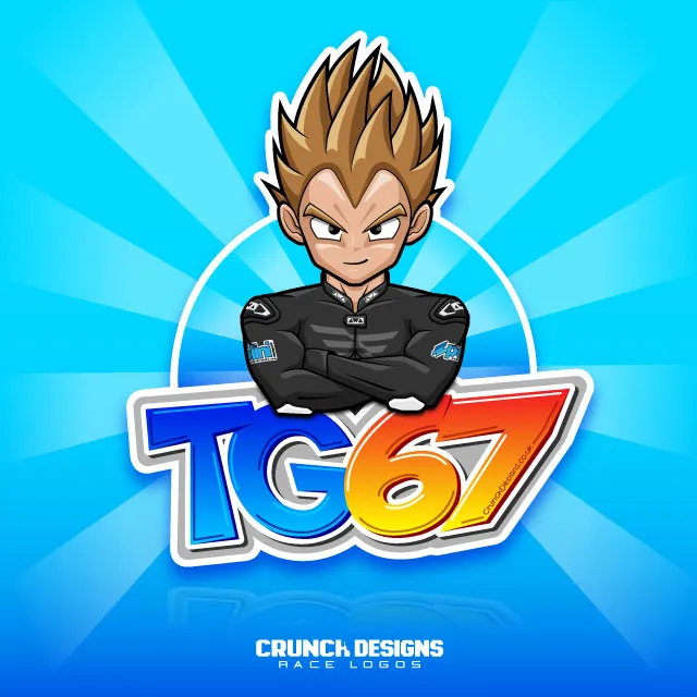 Bespoke race logo with cool caricature