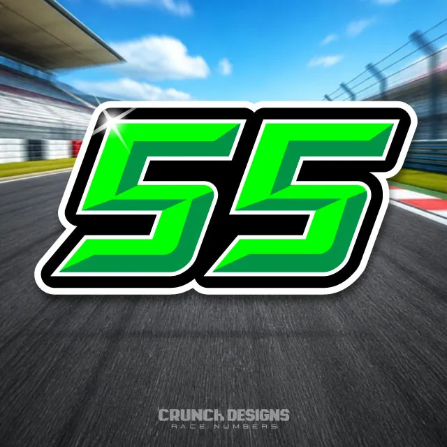 Custom motorsport 55 race number design