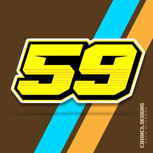 Custom motorsport 59 race number design