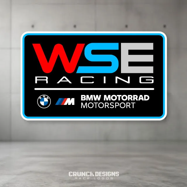 Custom motorcycle race team logo