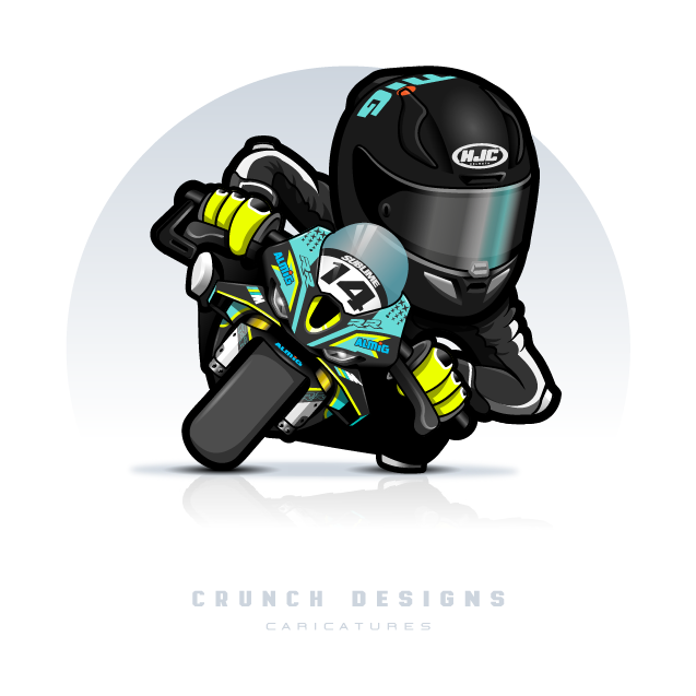 Race Motorcycle Caricatures 1